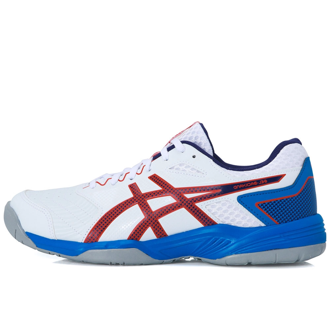 GEL-BACKHAND White/Red Alert (Pista Dura)