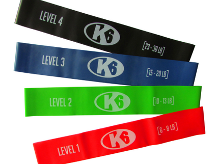 Set de Bandas de Resistencia K6 (ROJO/VERDE/AZUL/NEGRO)