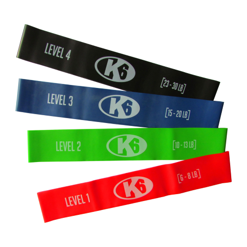 Set de Bandas de Resistencia K6 (ROJO/VERDE/AZUL/NEGRO)