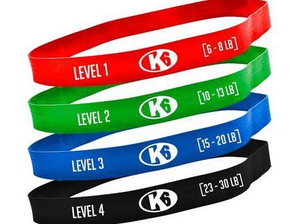 Set de Bandas de Resistencia K6 (ROJO/VERDE/AZUL/NEGRO)