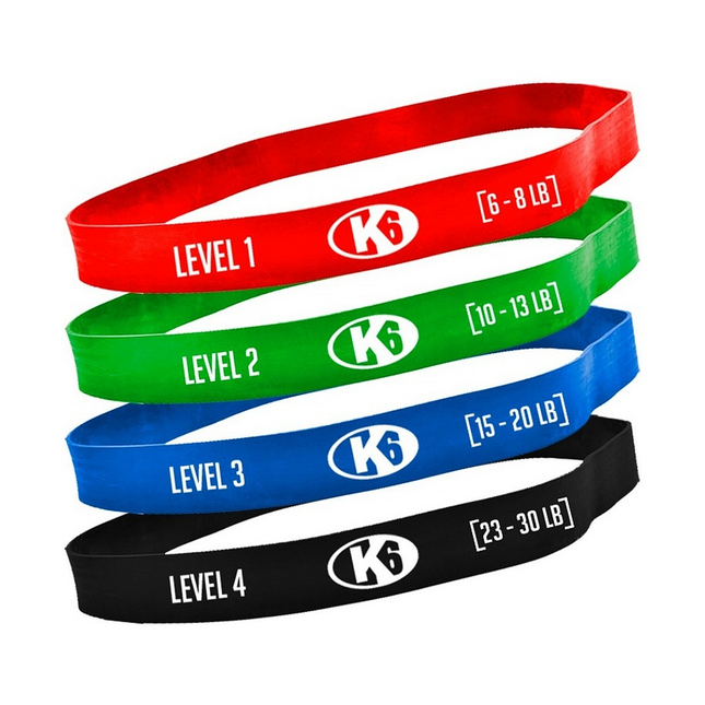 Set de Bandas de Resistencia K6 (ROJO/VERDE/AZUL/NEGRO)