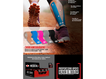 Cinta Kinesiológica Elástica Deportiva K6 Rollo 3m x 5cm