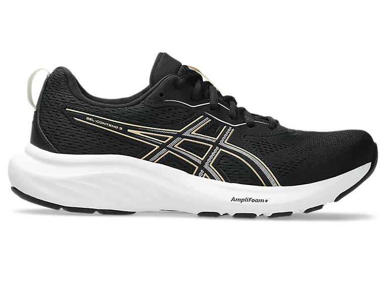 GEL CONTEND 9 BLACK/APRICOR CRUSSH (Running) (Dama)