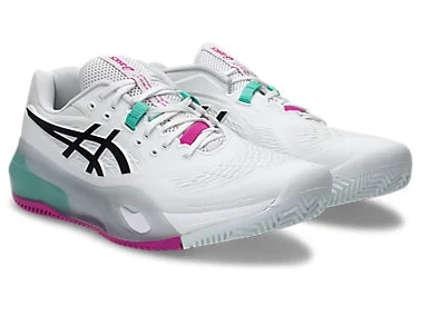 GEL-RESOLUTION X CLAY WHITE/AURORA GREEN (Polvo de ladrillo) (Caballero)