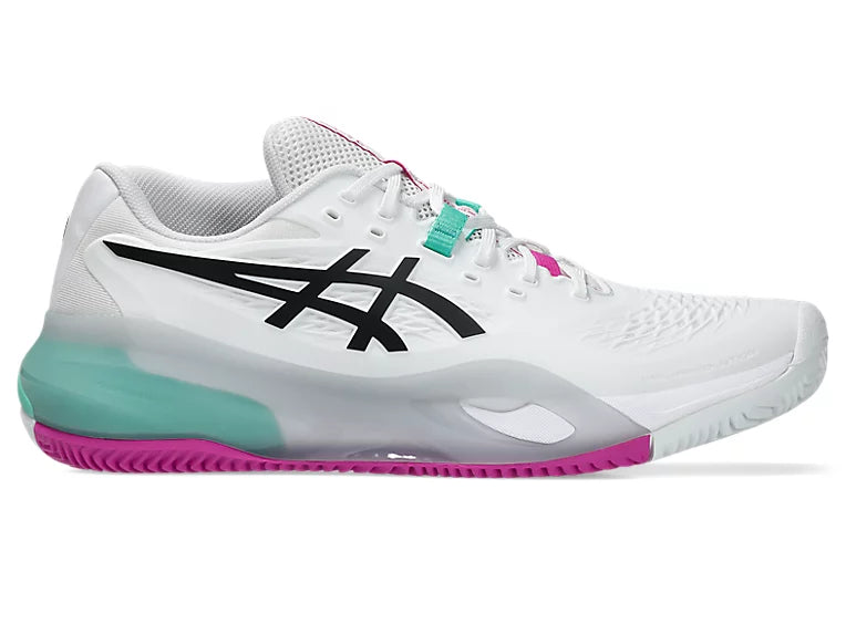 GEL-RESOLUTION X CLAY WHITE/AURORA GREEN (Polvo de ladrillo) (Caballero)