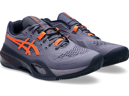 GEL-RESOLUTION X CLAY GREYIS PURPLE/NOVA ORANGE (Polvo de ladrillo) (Caballero)