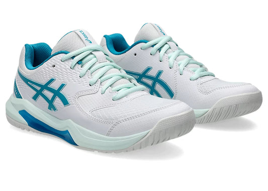 GEL-DEDICATE 8 WHITE / TEAL BLUE (Pista dura)