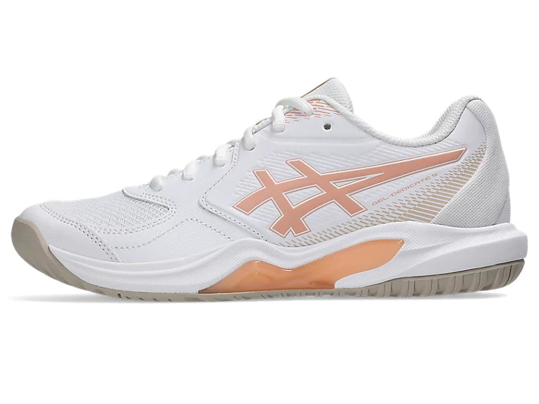 GEL-DEDICATE 9 WHITE/CANTALOUPE (Pista dura) (Dama)