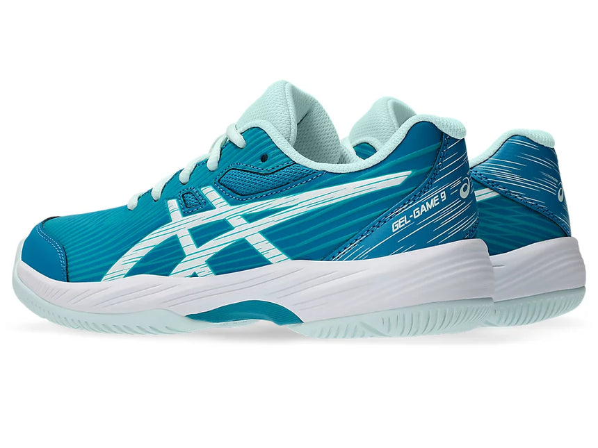 GEL-GAME 9 GS TEAL BLUE/WHITE (Pista dura) (Junior)