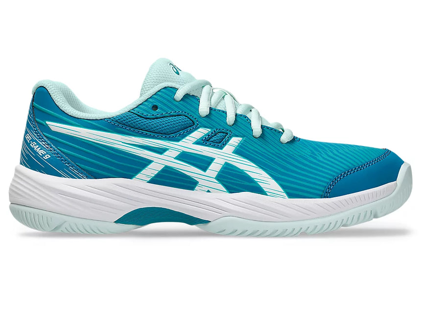 GEL-GAME 9 GS TEAL BLUE/WHITE (Pista dura) (Junior)