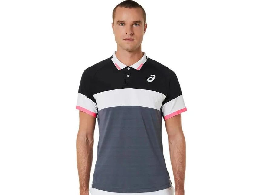 MEN MATCH POLO-SHIRT PERFORMANCE BLACK/CARRIER GREY P