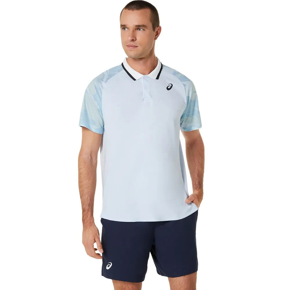 MEN COURT GRAPHIC POLO-SHIRT SOFT SKY