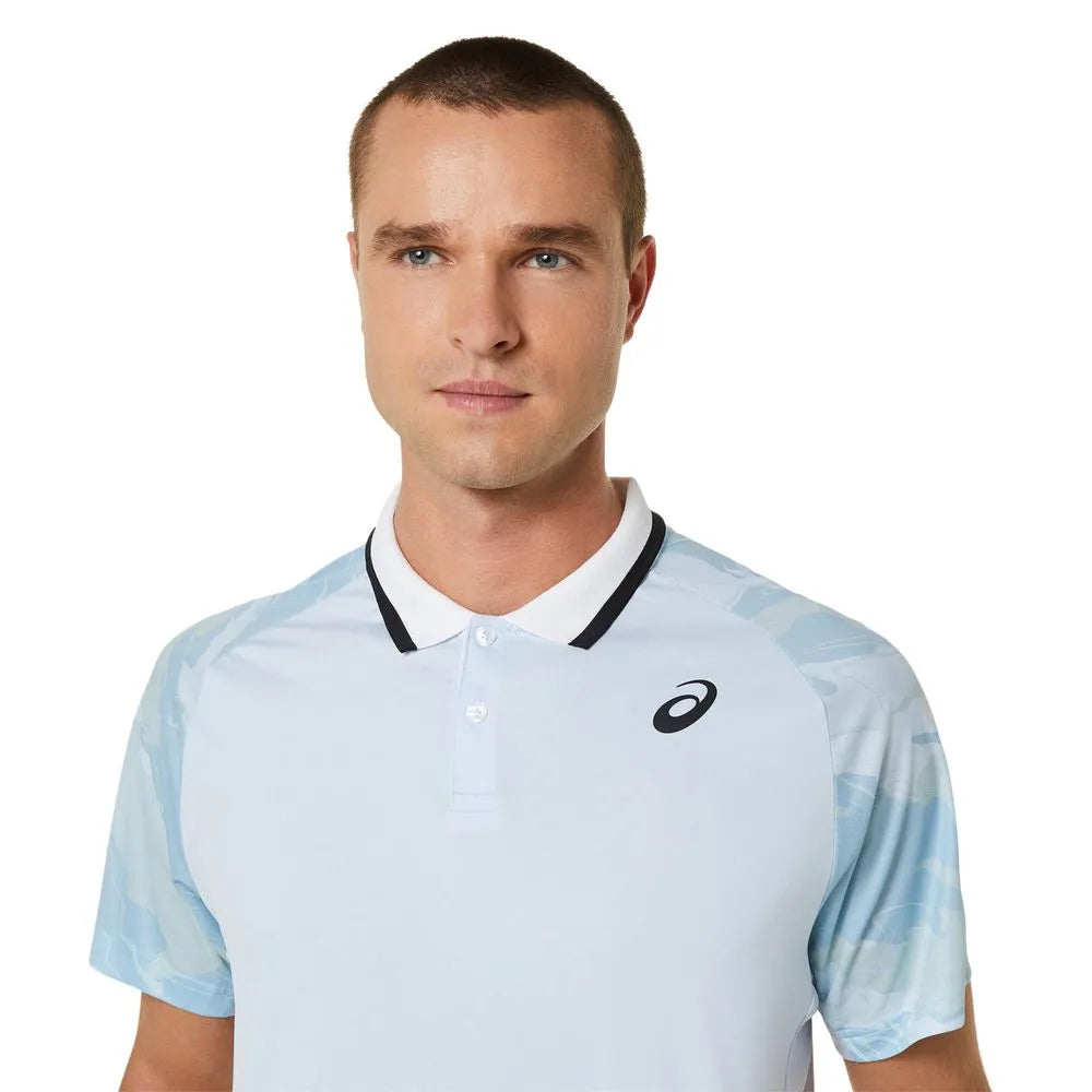 MEN COURT GRAPHIC POLO-SHIRT SOFT SKY