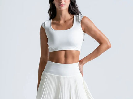 Crop Top Escote Amplio Manga Casquito #98527