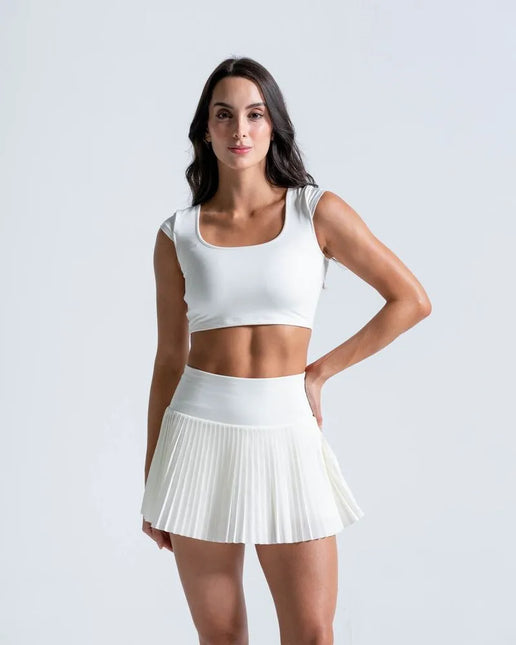 Crop Top Escote Amplio Manga Casquito #98527