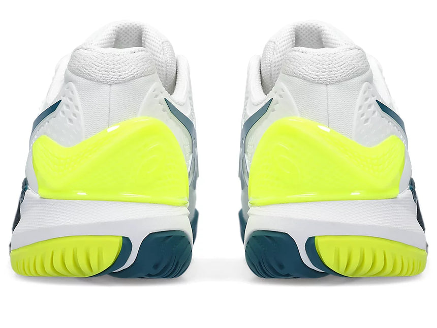 GEL-RESOLUTION 9 WHITE/RESTFUL TEAL (Pista dura) (Caballero)