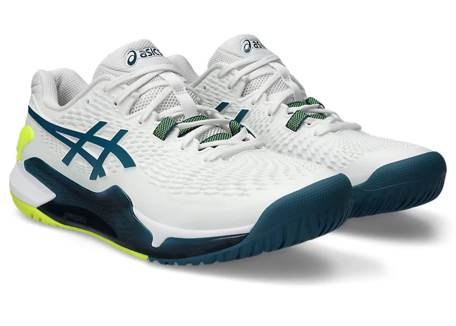GEL-RESOLUTION 9 WHITE/RESTFUL TEAL (Pista dura) (Caballero)