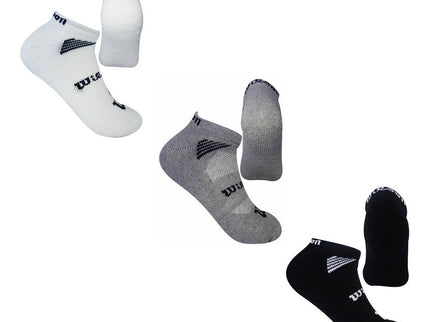 Calcetin/Media tobillera de algodón Wilson Unisex X3 Unitalla