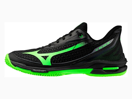 Tenis para Padel Mizuno Wave Exceed Tour 7 Negro/Verde (Polvo de ladrillo)