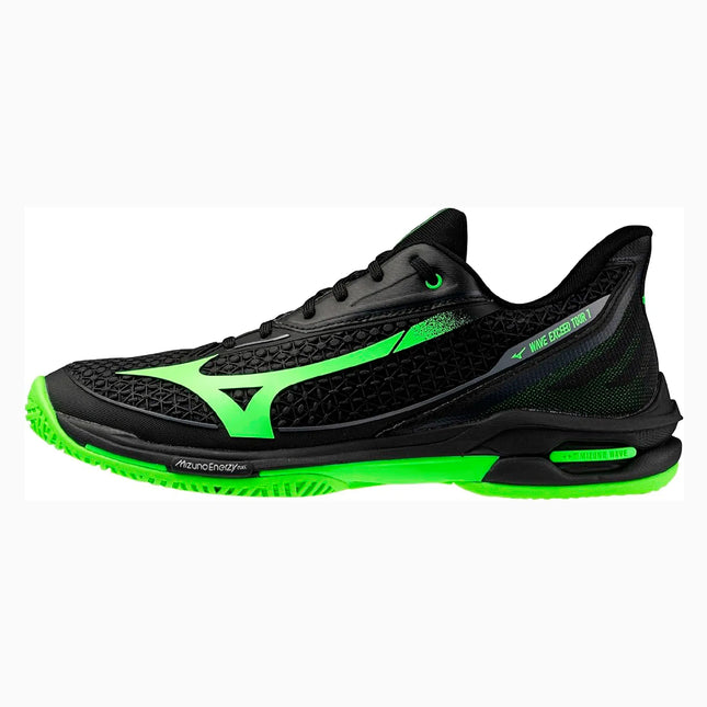 Tenis para Padel Mizuno Wave Exceed Tour 7 Negro/Verde (Polvo de ladrillo)