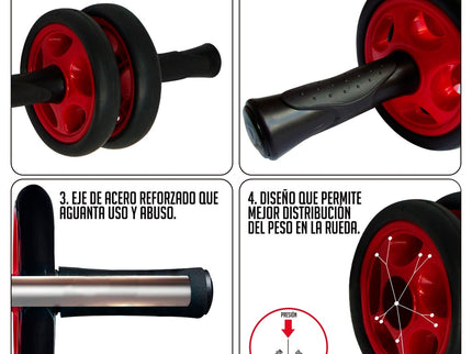 Ejercitador de Abdominales K6 de Doble Rueda