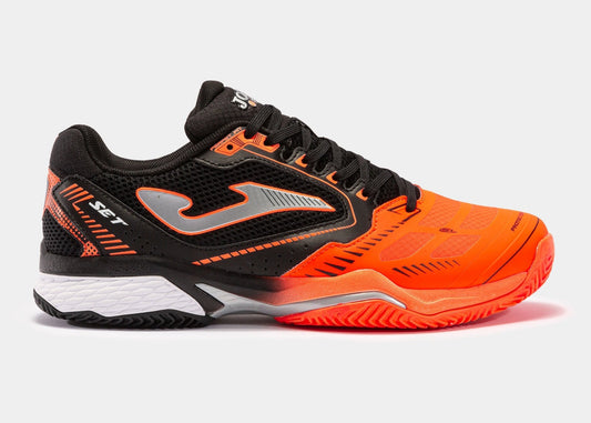 Tenis Joma Set 22 Negro/Naranja Clay (Polvo de ladrillo)