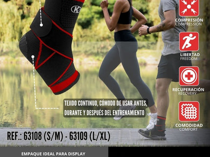 Tobillera de Compresión Ajustable K6