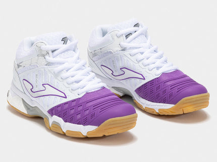 Zapatillas voleibol V.Blok blanco/morado (Pista dura) (Dama)