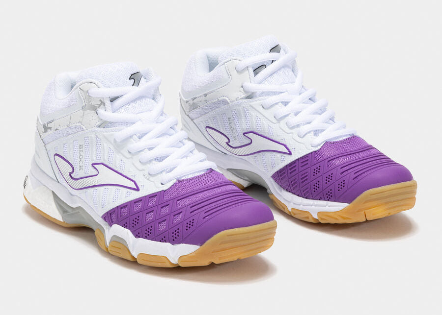 Zapatillas voleibol V.Blok blanco/morado (Pista dura) (Dama)
