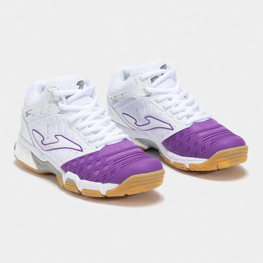 Zapatillas voleibol V.Blok blanco/morado (Pista dura) (Dama)