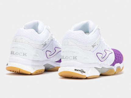 Zapatillas voleibol V.Blok blanco/morado (Pista dura) (Dama)