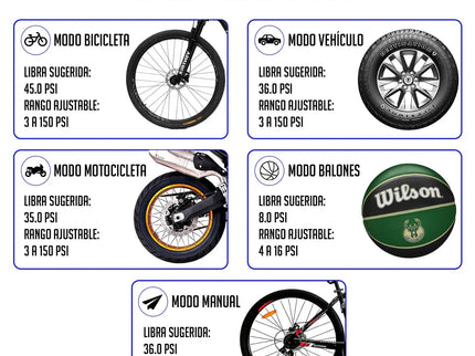 Inflador Eléctrico Portátil Multifuncional KX