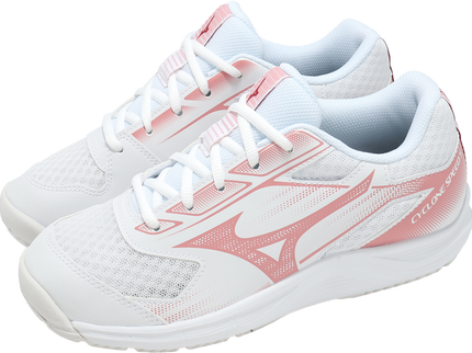 Zapato Voleibol Mizuno Cyclone Speed 5 White/Pink (Pista dura) (Dama)