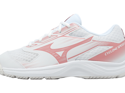 Zapato Voleibol Mizuno Cyclone Speed 5 White/Pink (Pista dura) (Dama)