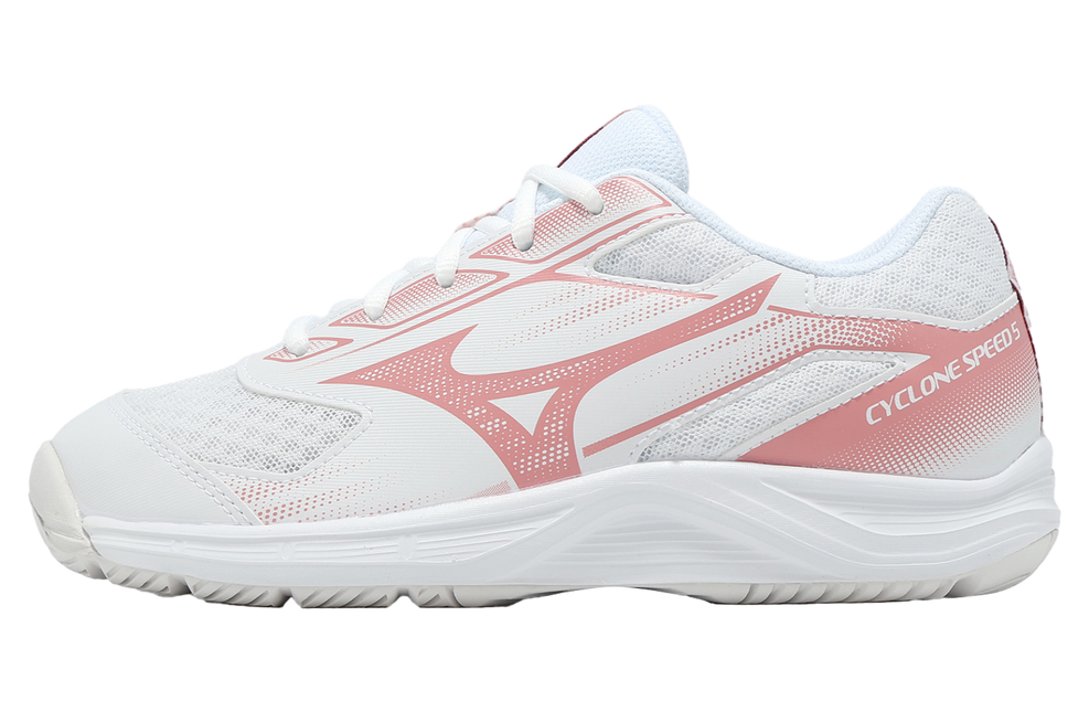 Zapato Voleibol Mizuno Cyclone Speed 5 White/Pink (Pista dura) (Dama)