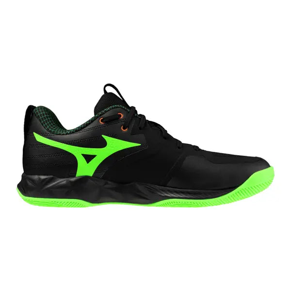 Zapato Voleibol Mizuno Wave Momentum Pro Black/Glowapple (Pista dura) ](Unisex)