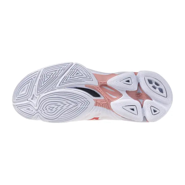 Zapato Voleibol Mizuno Wave Lightning Pro White/Pink (Pista dura) (Dama)