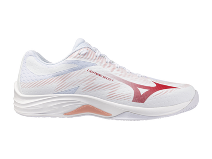 Zapato Voleibol Mizuno Lightning Select White/Pink (Pista dura) (Dama)