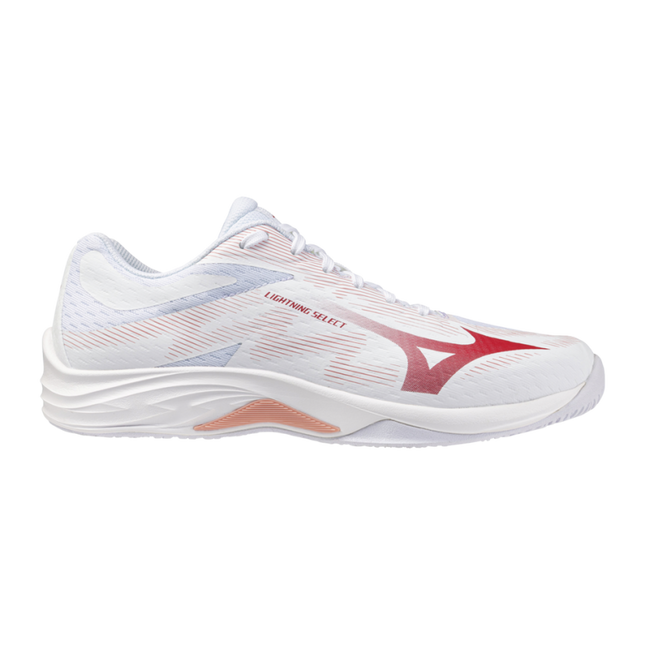 Zapato Voleibol Mizuno Lightning Select White/Pink (Pista dura) (Dama)
