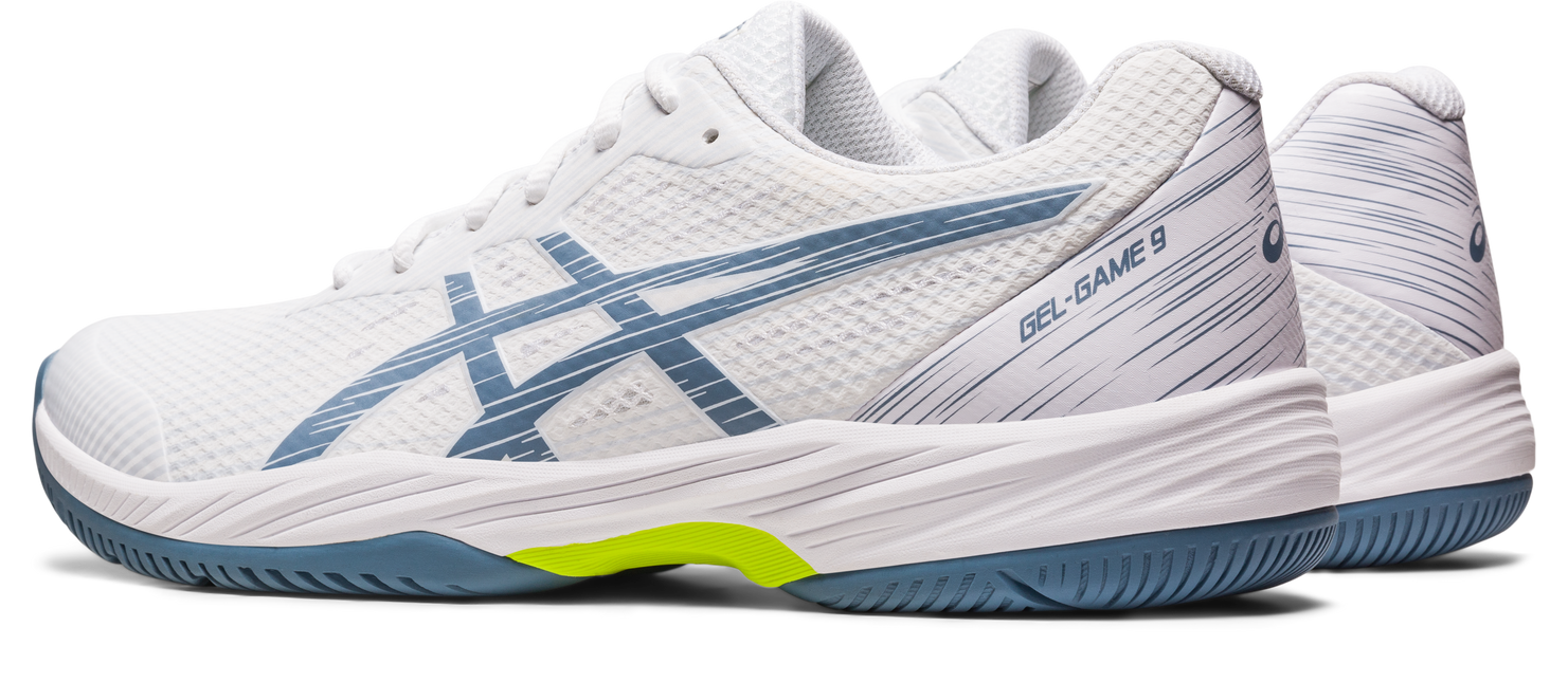 GEL-GAME 9 WHITE/STEEL BLUE (Pista dura) (Caballero)