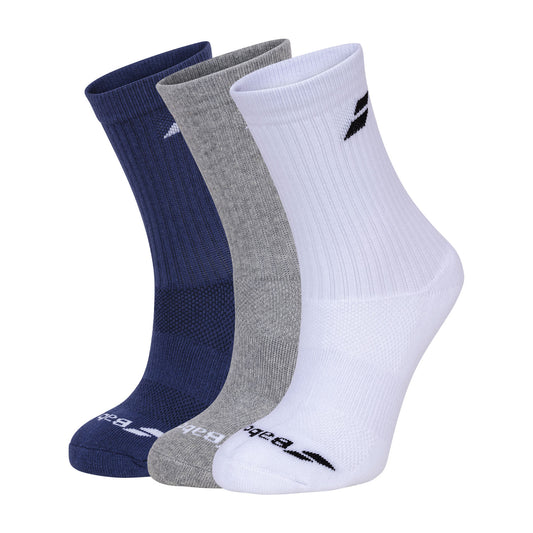 3 Pares PACK (Blanco /azul / gris)