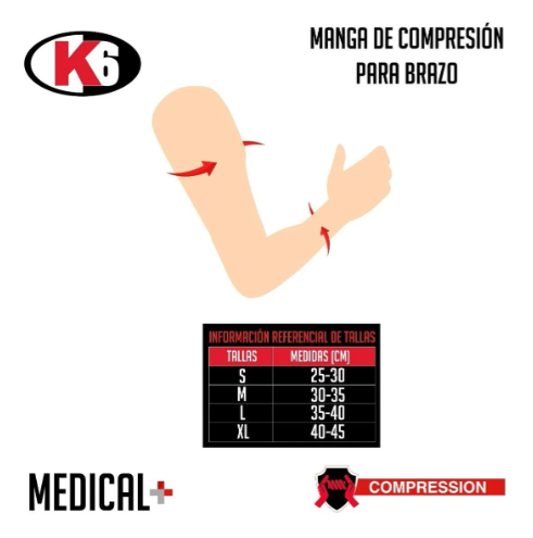 Mangas de Compresión K6 Azul