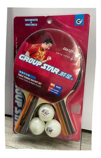 SET DE RAQUETA DE PING-PONG (2 RAQUETAS / 3 PING-PONG)