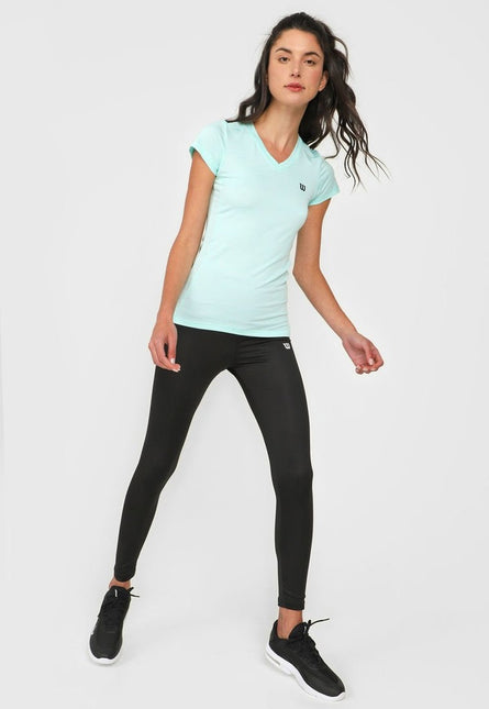 Camiseta Wilson Deslavada Dama (verde aqua)