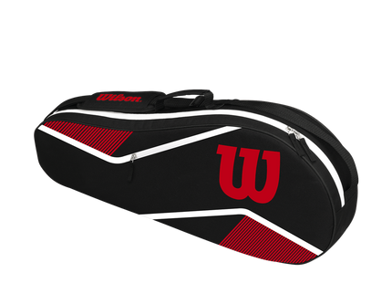 Bolso de Tenis Wilson Advantage 3PK Negro/Rojo