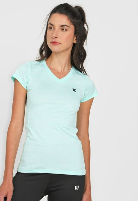 Camiseta Wilson Deslavada Dama (verde aqua)