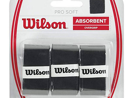 Pro Overgrip Wilson p/Raqueta Tenis Pro Soft Ast 3 Pack (negro)