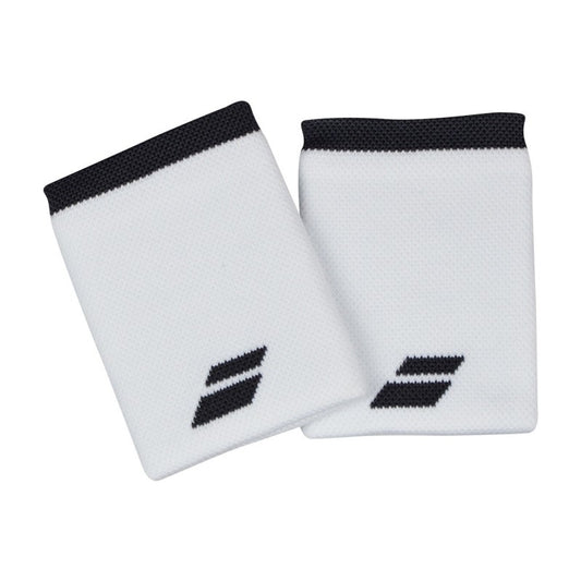 Muñequera Babolat Larga (Blanco/Negro) x 2