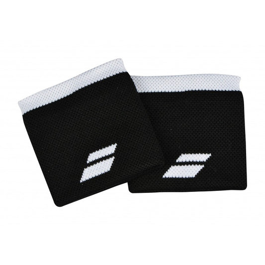Muñequera Babolat corta (Negro / Blanco) x 2